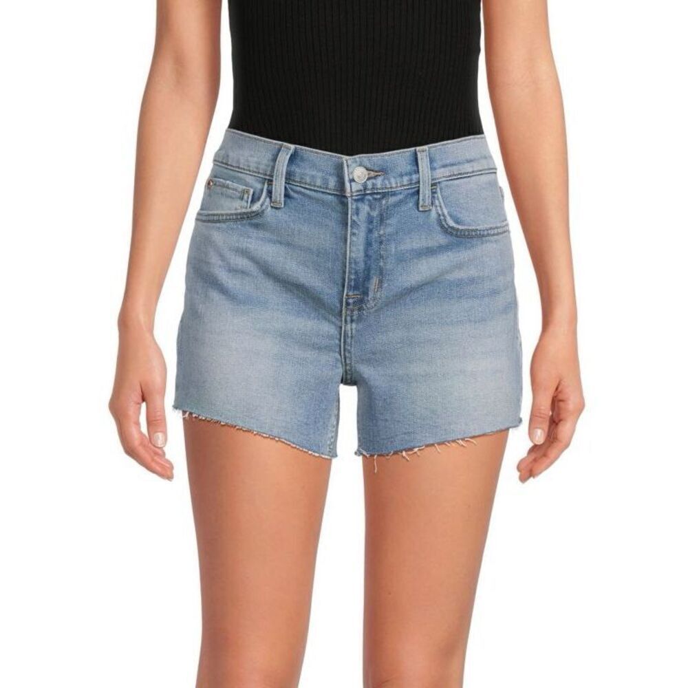 HUDSON Gracie Mid Rise Cut Off Fray Hem Denim Shorts Size 6/28